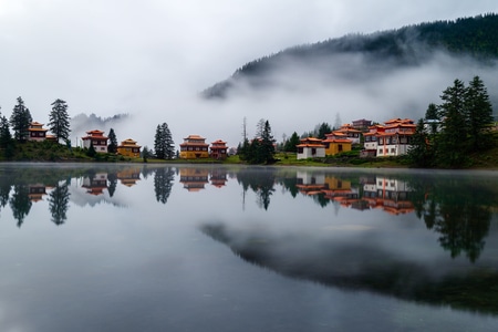 旅行-风光-川西-措卡湖-藏居 图片素材