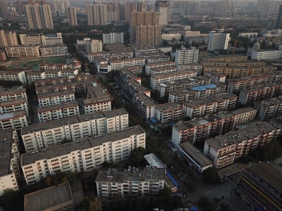 陝西-咸阳-晨曦-城市-城市风光 图片素材