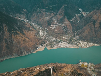 泸定县-红军纪念碑-盘山路-风光-风景 图片素材