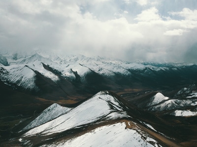 康定-冷嗄措-贡嘎雪山-风景-风光 图片素材