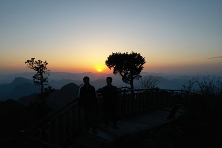 夕阳-光雾山-风光-风景-山峰 图片素材