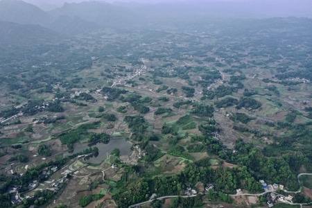 航拍-天全-风景-湖-湖泊 图片素材