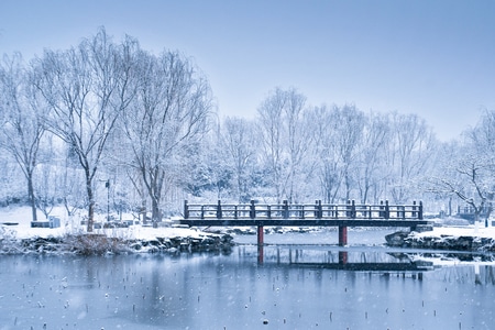 圆明园-风景-雪-风光-风景 图片素材