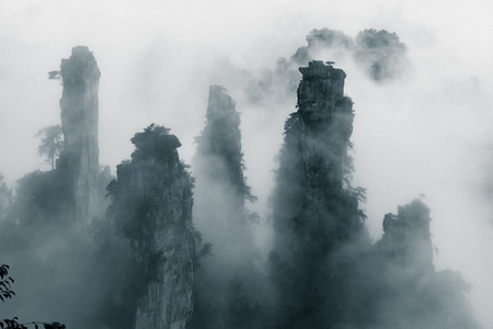 张家界-天子山-云雾-风景-风光 图片素材