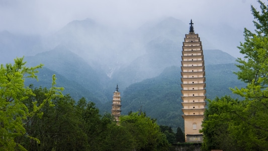 旅行-大理-风景-塔-三塔 图片素材