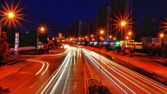 环境-城市-随拍-夜景-道路 图片素材