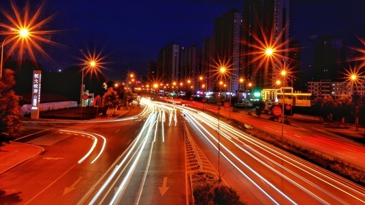 环境-城市-随拍-夜景-道路 图片素材