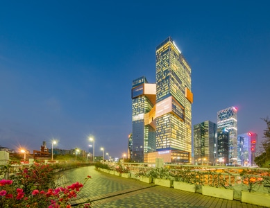 腾讯大厦-深圳-夜景-城市夜景-建筑 图片素材