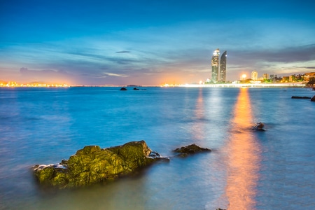 厦门白城海边-厦门旅游景点-壁纸-厦门夜景-厦门风光 图片素材