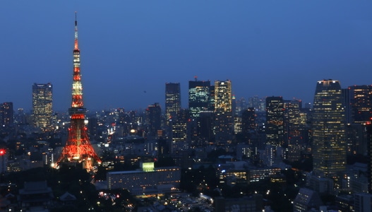 东京-夜景-夜景-大厦-东京 图片素材