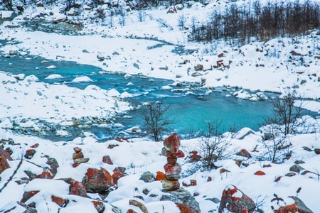 冰川-红石-雪山-风景-风光 图片素材