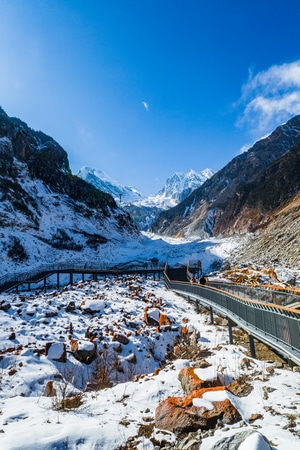 冰川-红石-雪山-风景-风光 图片素材