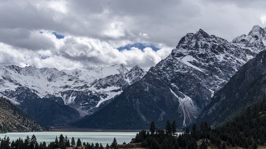 风景-川西-雷山-新路海-风光 图片素材