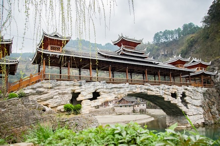 贵州-桥-风景-亭台-古建筑 图片素材