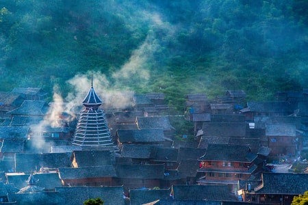 贵州-黔东南-黎平-侗寨-风景 图片素材