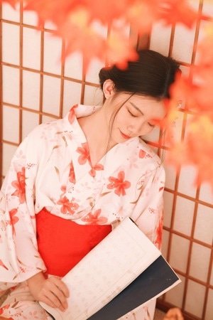 写真-肉丸喵酱-和服-女人-女性 图片素材