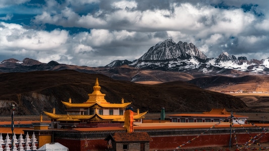 风光-旅游目的地-美食-川西-塔公草原 图片素材