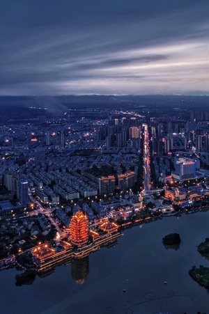 看你的城市-眉山-航拍-上帝视角-峨眉山 图片素材