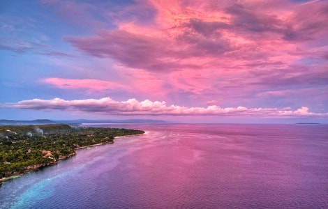 菲律宾-薄荷岛-彩云-粉红-原创 图片素材
