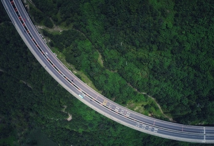 航拍-雅西高速-吊桥-风景-雅西高速 图片素材