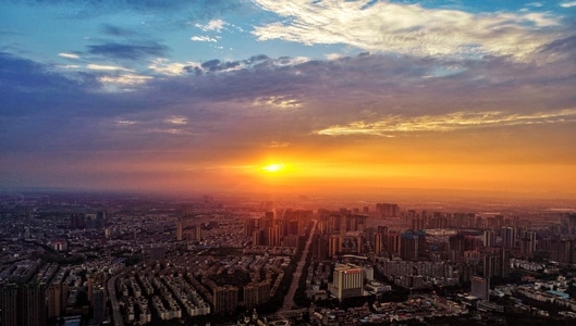 眉山-航拍-日落-夕阳-日出 图片素材