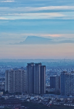 风光-城市-日落-眉山-峨眉山 图片素材