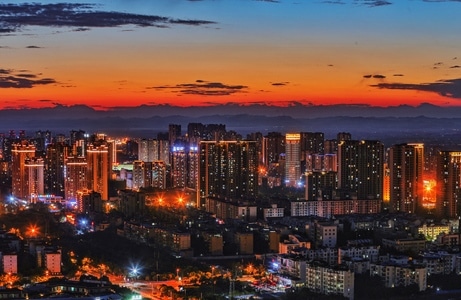 看你的城市-眉山-航拍-上帝视角-峨眉山 图片素材