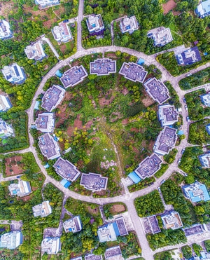秋日物语-70周年风光-绿色地球-无人机航拍-航拍 图片素材