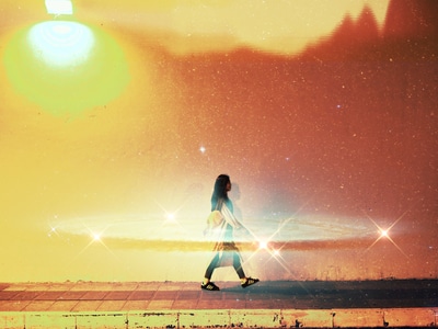 光线-孤独-黑白-街拍-创意 图片素材