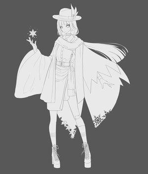二次元-阴阳师-决战！平安京-雪女-百绘罗衣 图片素材
