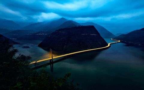 风景-旅行-风光-光轨-高速桥 图片素材
