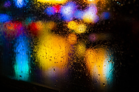 纪实-城市风景-雨夜-雨-雨滴 图片素材