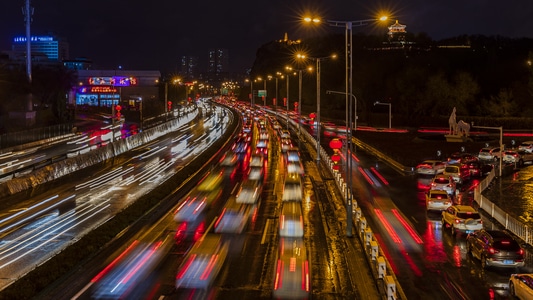 城市风景-雨夜-夜景-夜景-雨夜 图片素材