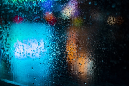 纪实-城市风景-雨夜-雨-雨滴 图片素材