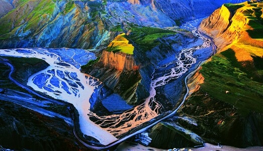 自然风光-峡谷-画-山-山脉 图片素材