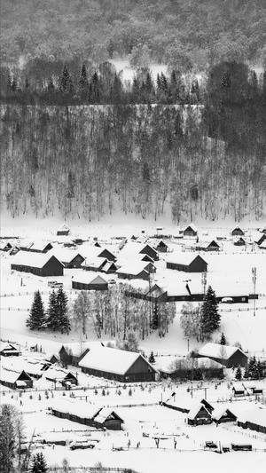 旅游-水墨-雪景-风景-画 图片素材