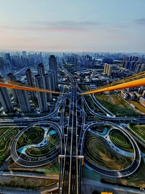 城市-高处-道路-马路-桥 图片素材