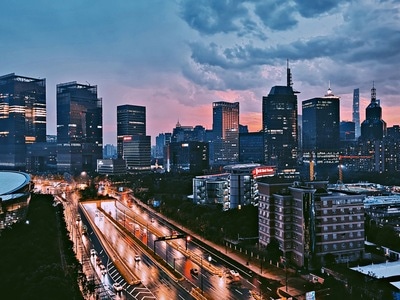 上海-雨后-城市-城市风光-建筑 图片素材