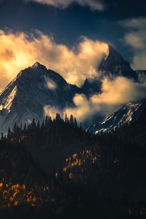西藏-风光-风景-云雾-秋天 图片素材