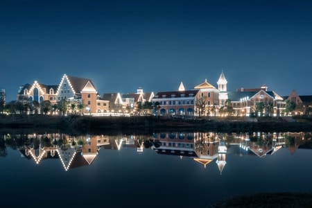 欧式-建筑-夜景-长曝光-慢门 图片素材