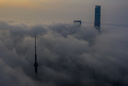 上海市-我要上封面-你好2020-航拍-看你的城市 图片素材