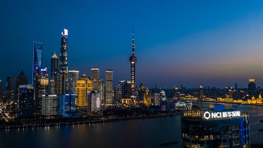 我要上封面-航拍-你好2020-魔都黄金时刻-城市 图片素材