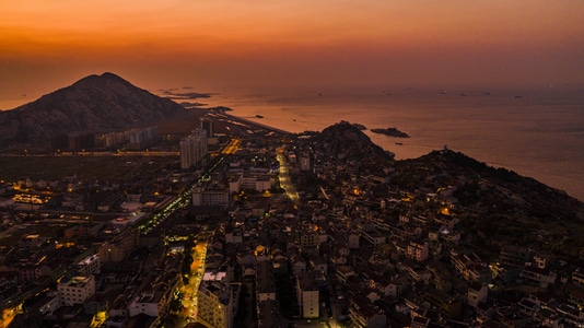 航拍-看你的城市-夜景-楼房-房屋 图片素材