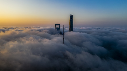 上海市-我要上封面-你好2020-航拍-看你的城市 图片素材