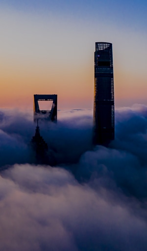 上海市-我要上封面-你好2020-航拍-看你的城市 图片素材