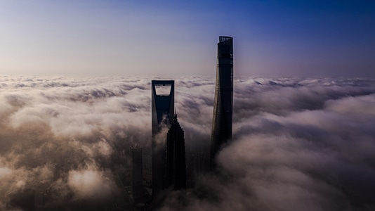 上海市-我要上封面-你好2020-航拍-看你的城市 图片素材