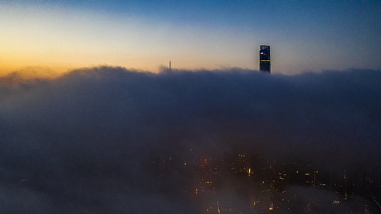 上海市-我要上封面-你好2020-航拍-看你的城市 图片素材