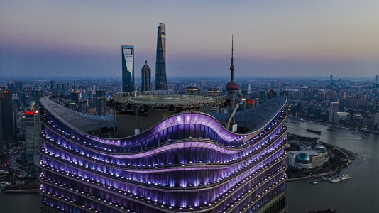 我要上封面-航拍-你好2020-魔都黄金时刻-城市 图片素材