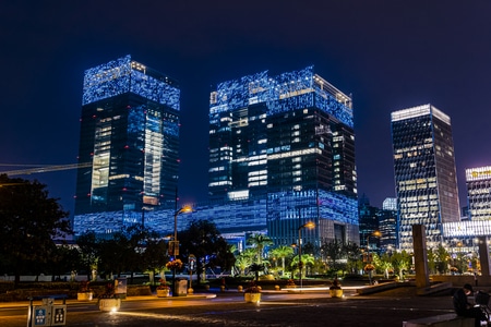 上海市-航拍-魔都黄金时刻-城市-城市风光 图片素材