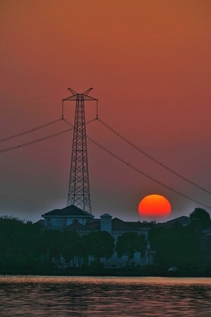 江南-苏州-无线电望远镜-太阳-红日 图片素材